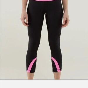 Lululemon Athletica Black and Pink Leggings